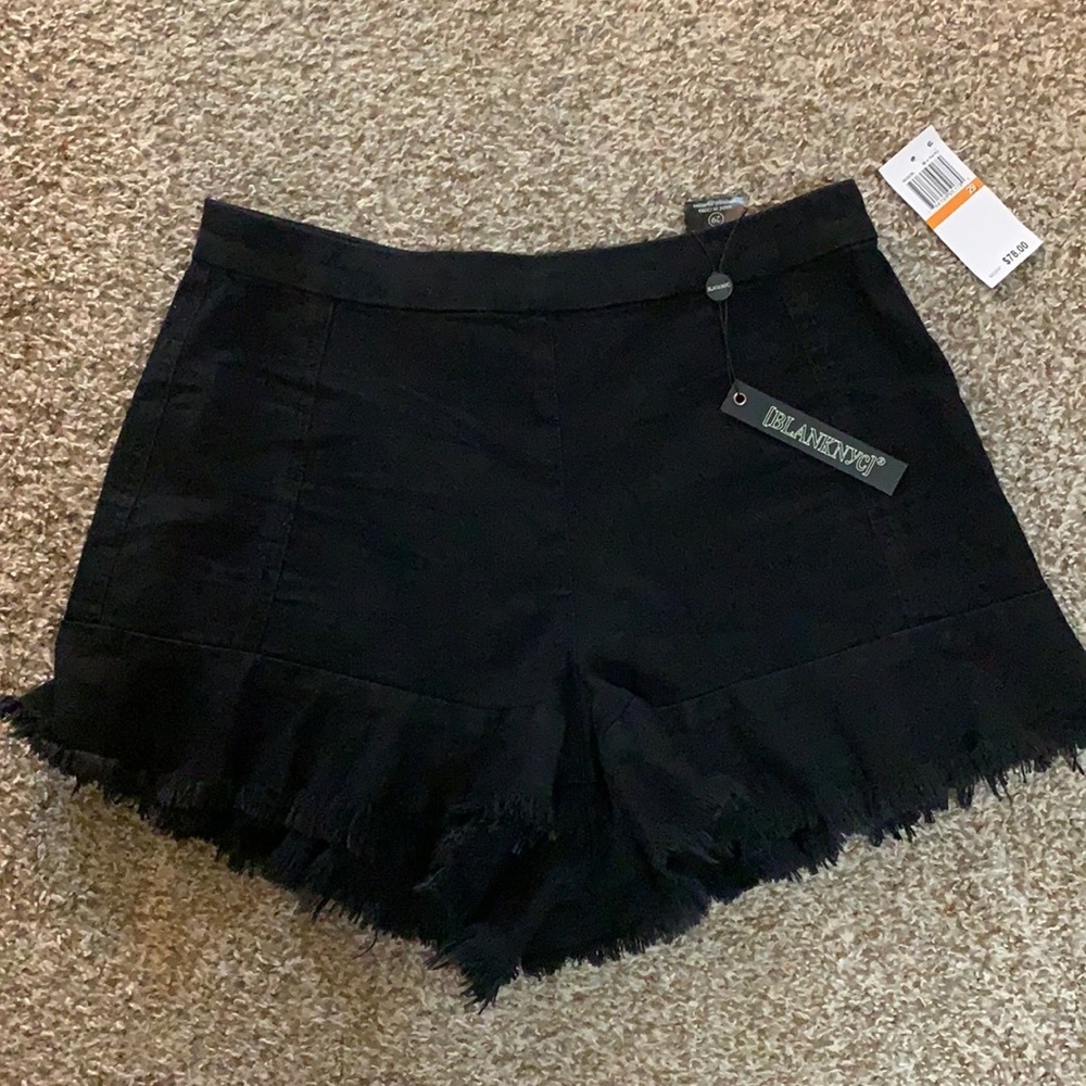 Blank NYC black shorts wedge short